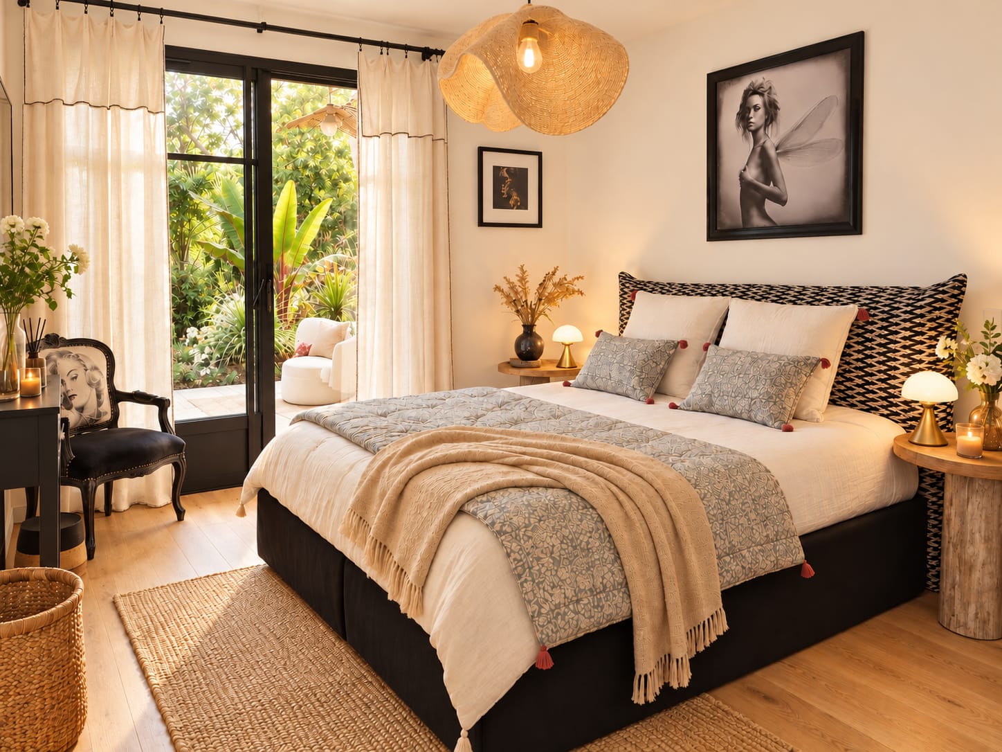 Chambre Côté Océan — lit 160×200, ouverture sur la terrasse